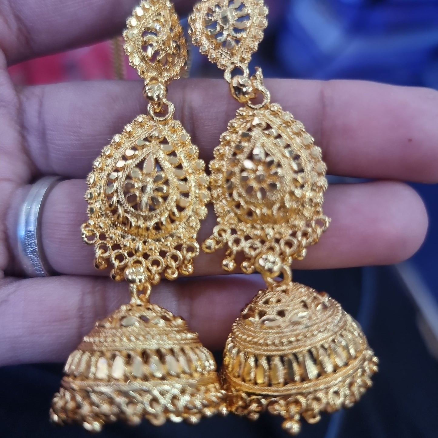 Beautiful designer gold plated jhumki