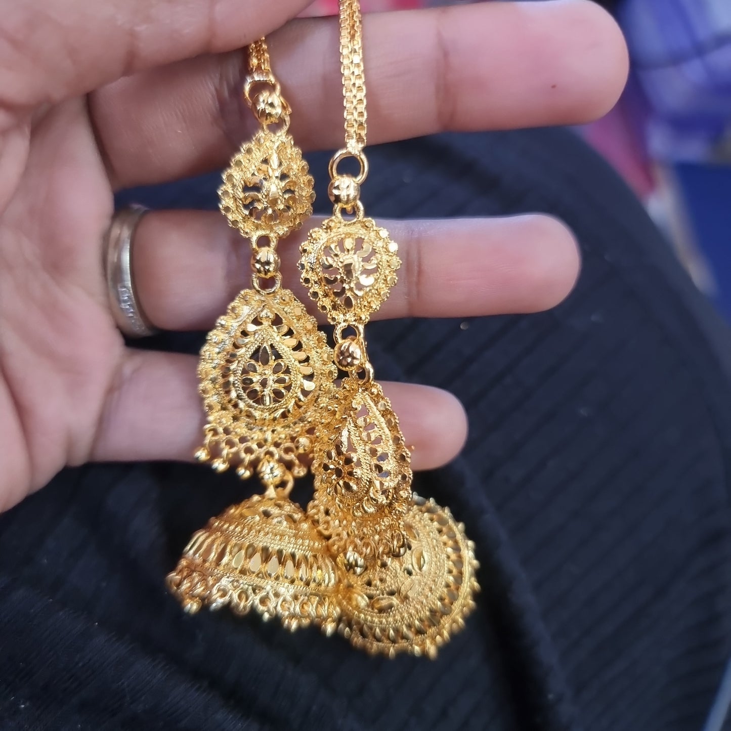 Beautiful designer gold plated jhumki