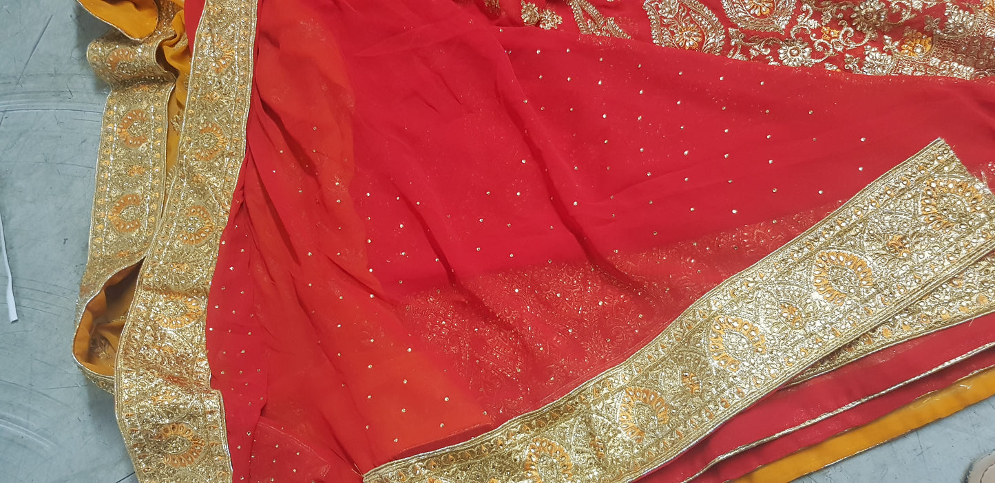 Beautiful designer heavily embroidery saree