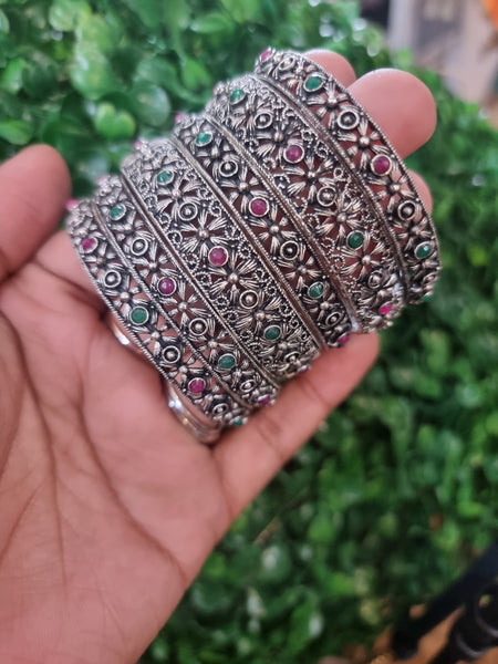 Beautiful designer oxidised bangle