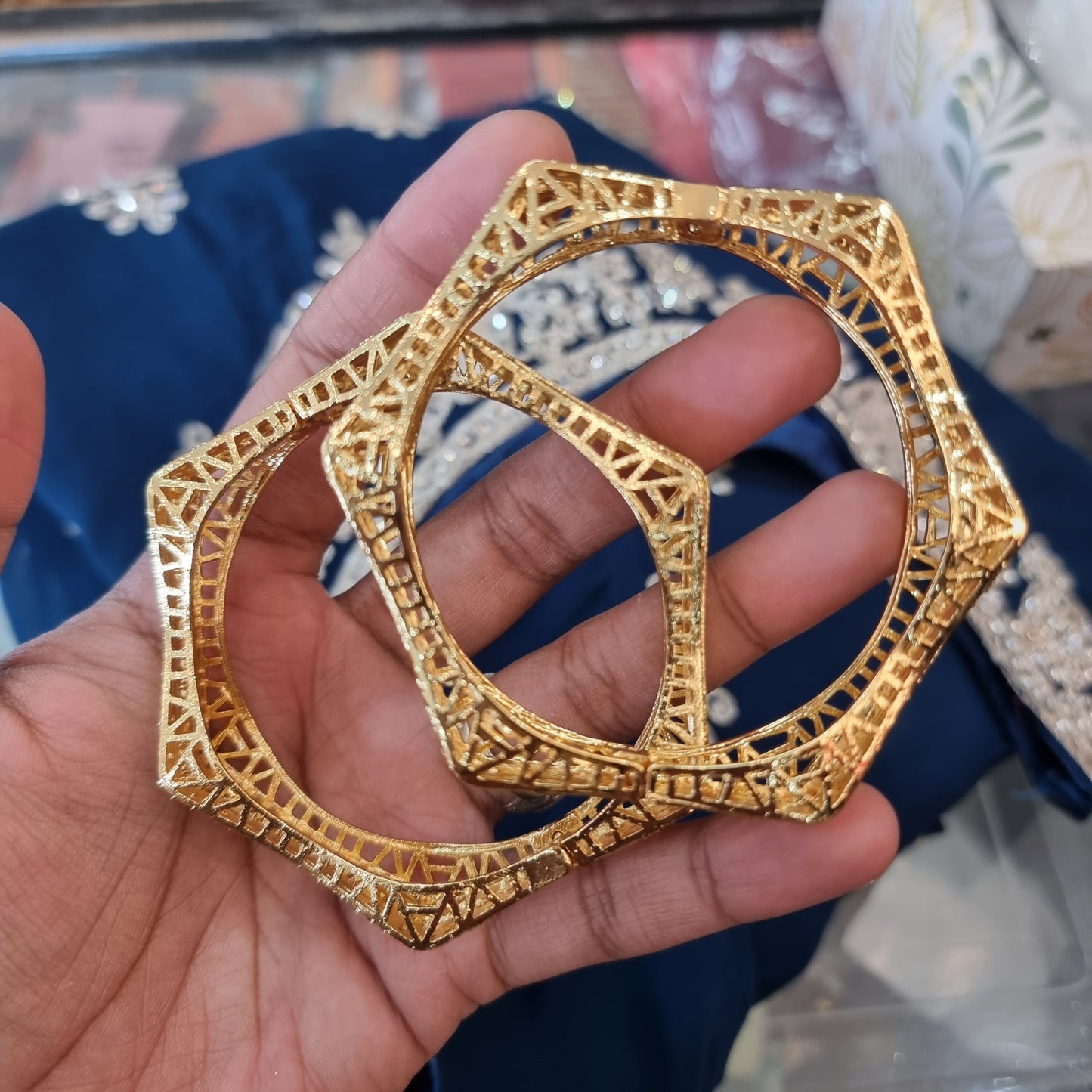 Beautiful designer gold plated kara