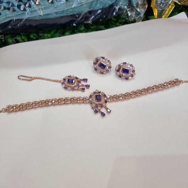 Beautiful designer american daimond necklace set