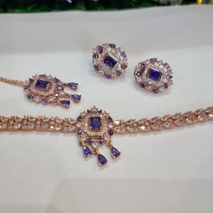 Beautiful designer american daimond necklace set