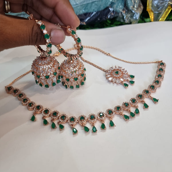 Beautiful designer american daimond necklace set