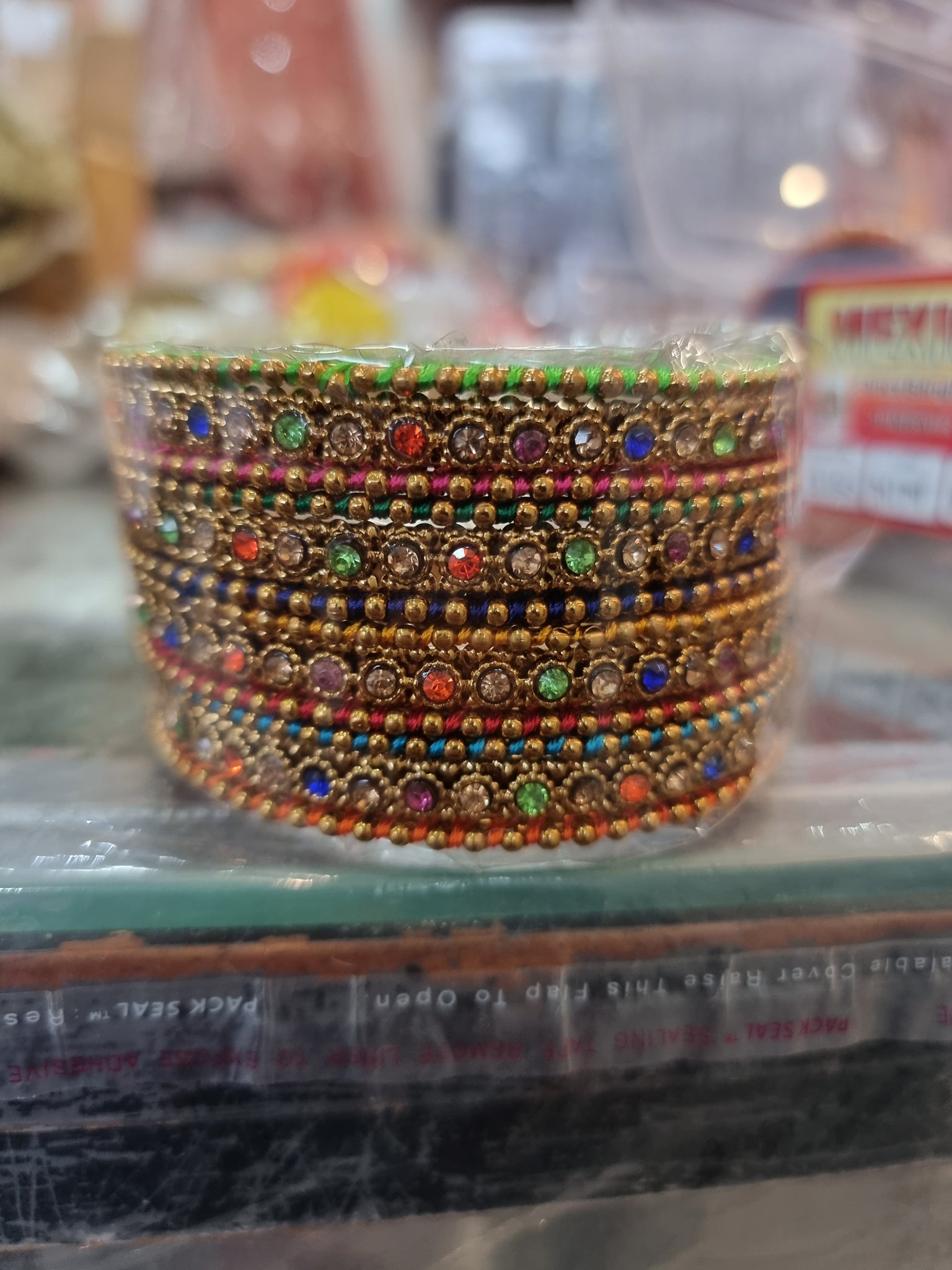 Beautiful designer multicoloured metal bangles