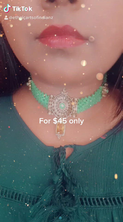 Beautiful designer choker necklace set