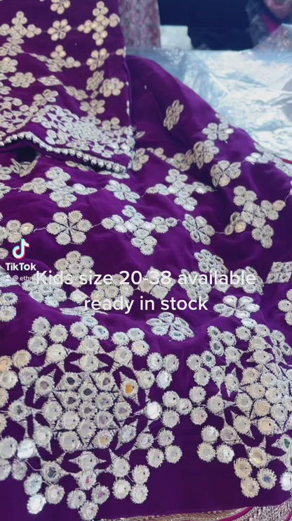 Beautiful designer long top lengha suit