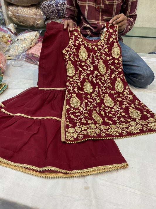 Beautiful designer sharara suit for girls