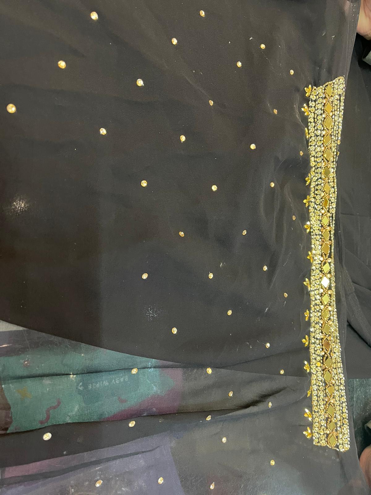 Beautiful designer gorgette saree