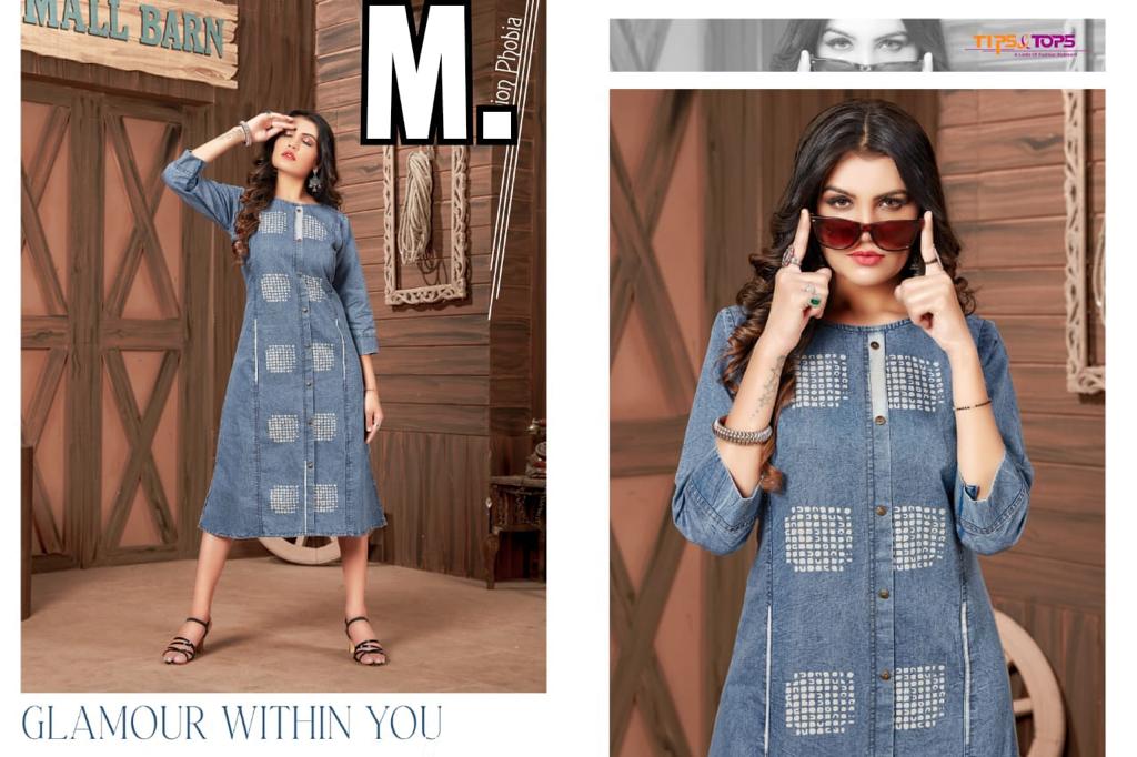 Beautiful designer denim kurti