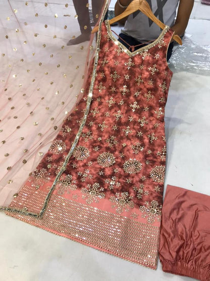 Beautiful designer straight churidaar suit