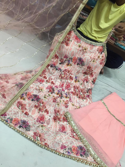 Beautiful designer lucknowi sharara suit