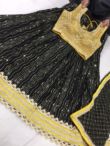 Beautiful designer sequins work readymade lengha choli