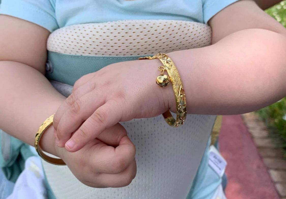 Beautiful gold plated kids  bangles