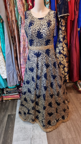 Beautiful designer sequins work gown only