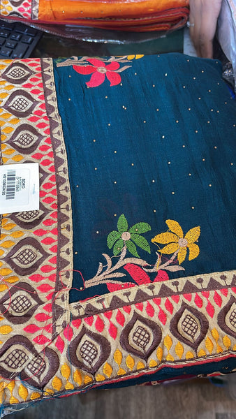Beautiful designer embroidered saree