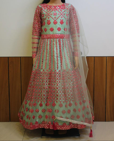 Beautiful designer gown style anarkali for girls