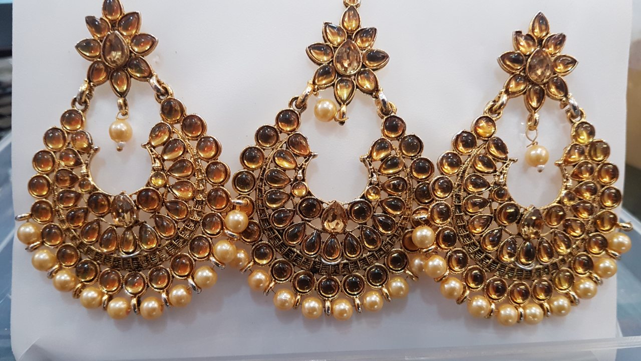 Beautiful designer earing tikkah set