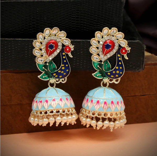 Beautiful designer meenakari earing