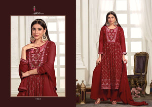 Beautiful designer Georgette With Nyra Cut Style Suits