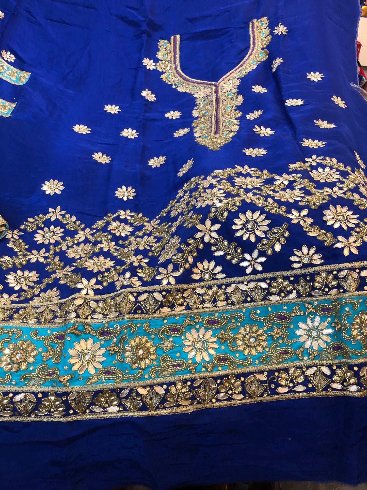 Beautiful designer heavily embroidery unstitched punjabi patiala suit