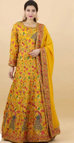 Beautiful designer fully embroidery gown style anarkali suit