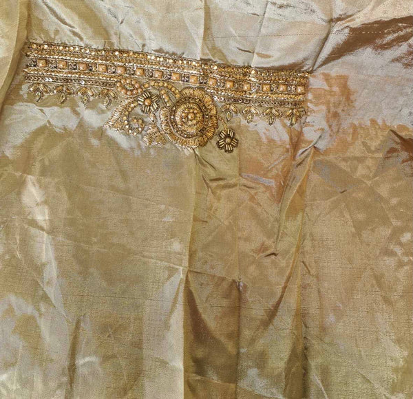 Beautiful designer heavily embroidery silk saree