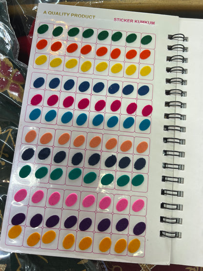 Multicolor velvet bindi book