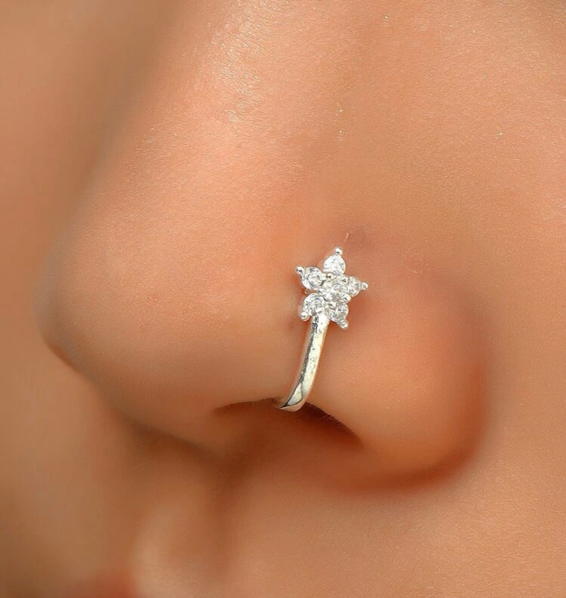 Beautiful designer stone nose ring