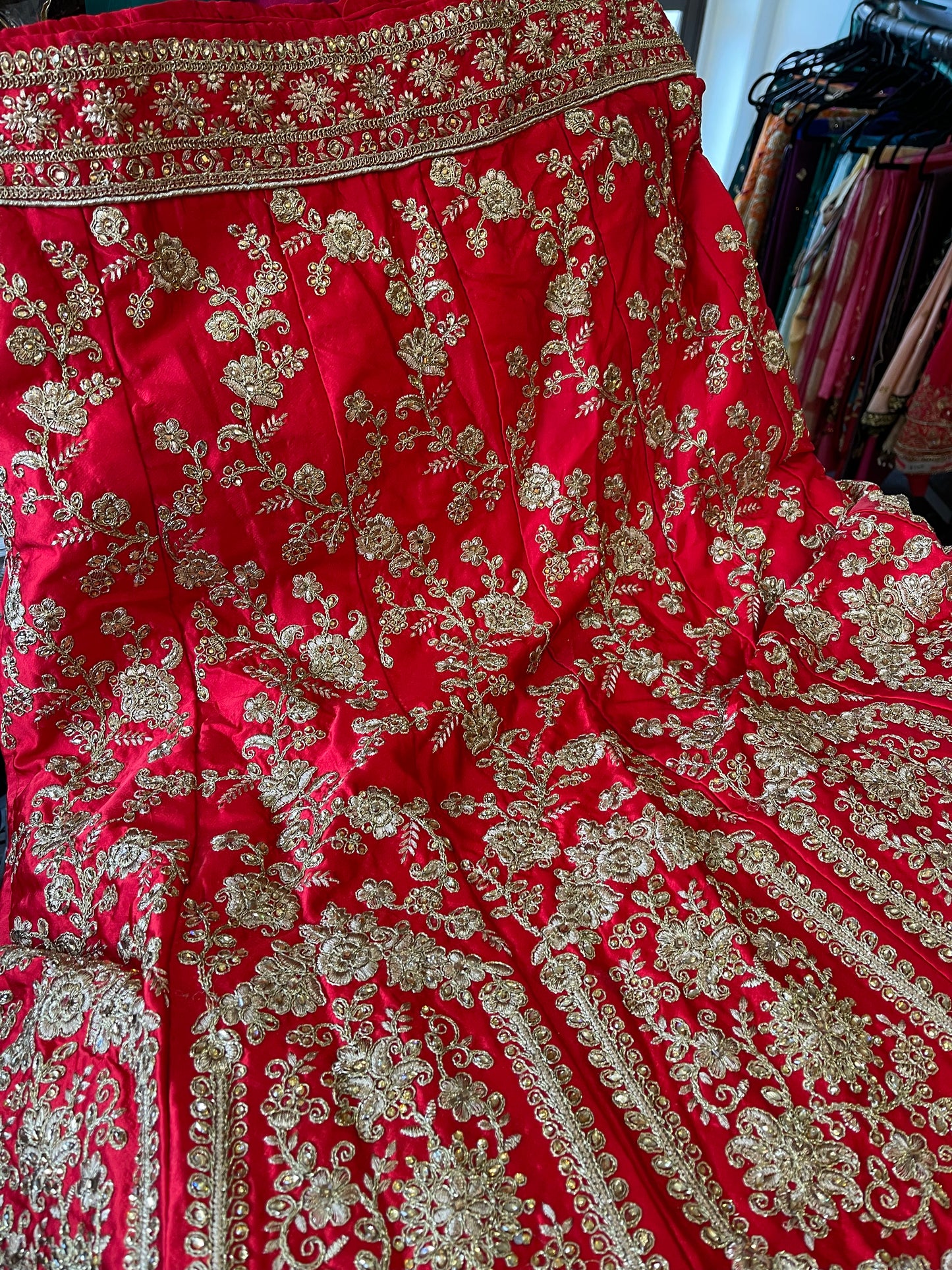 Beautiful designer bridal unstitched lengha