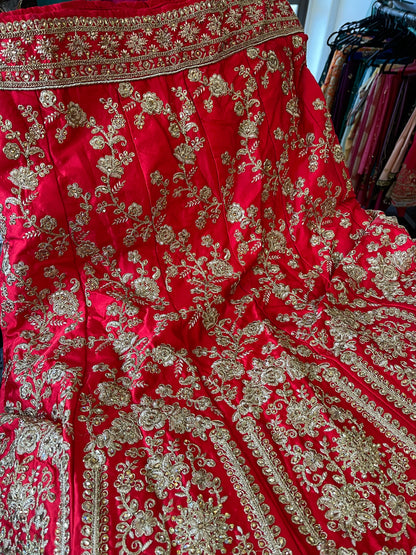 Beautiful designer bridal unstitched lengha