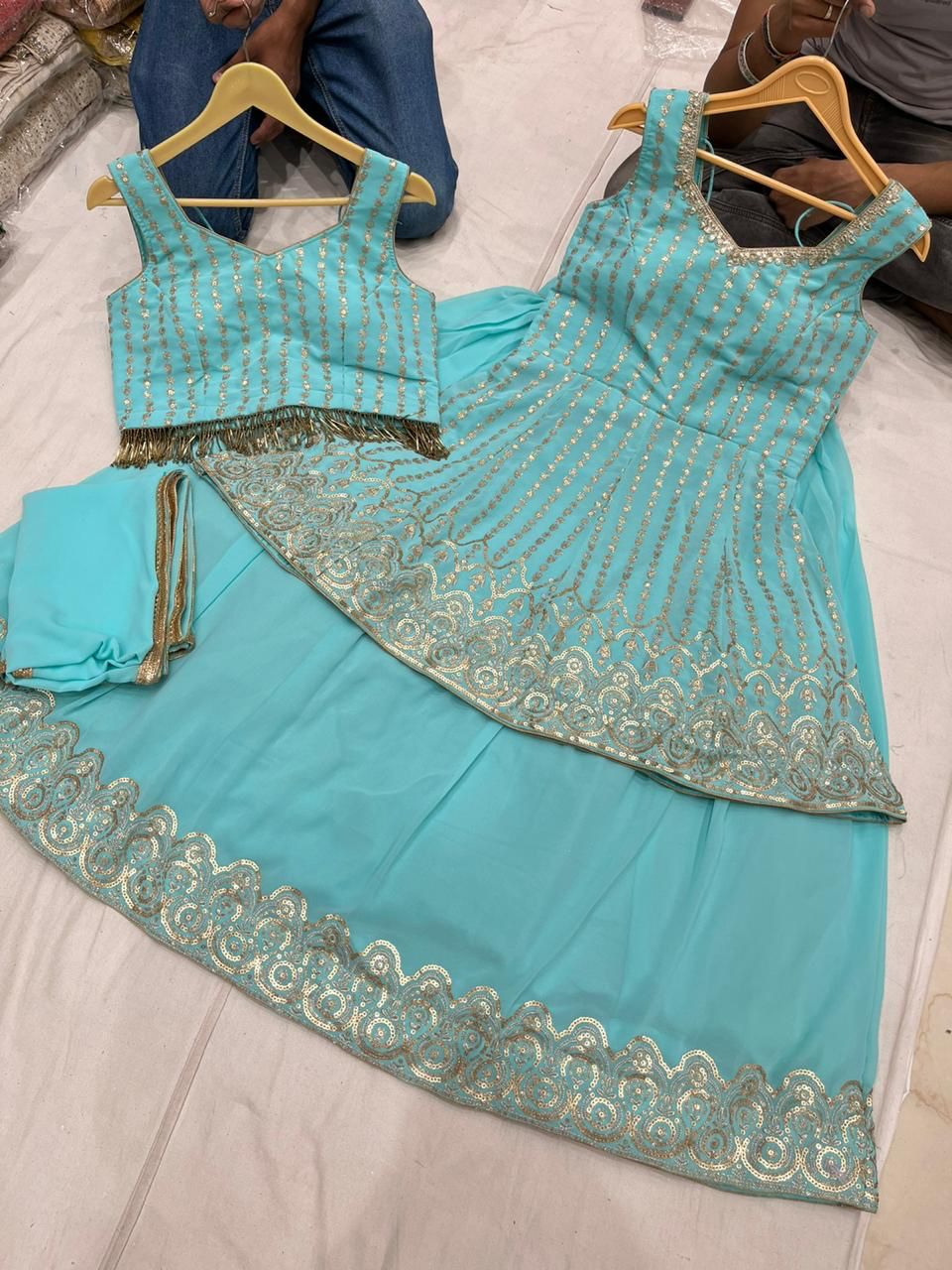 Beautiful designer lengha with 2 choli