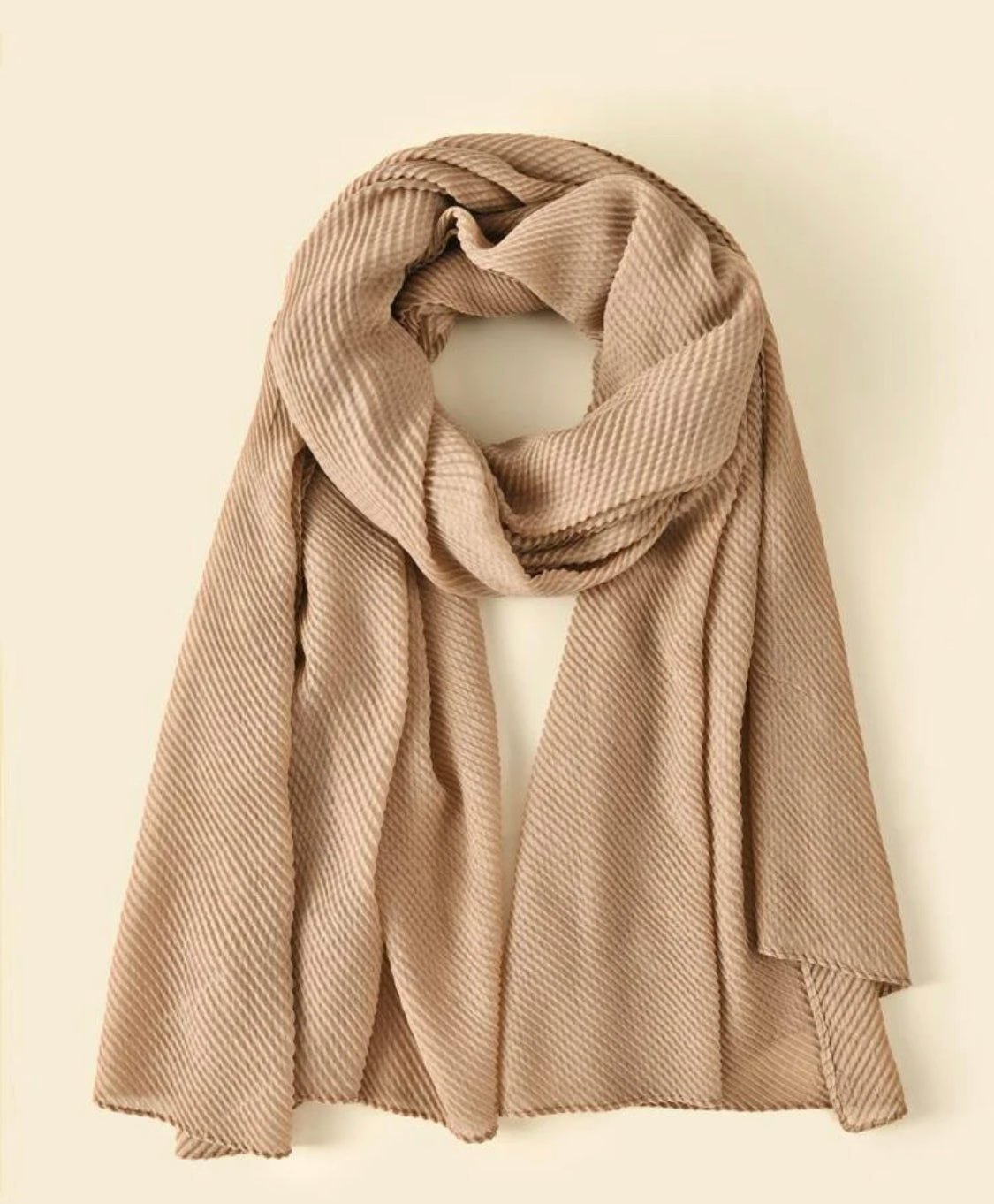 Beautiful designer pleated cotton scarf