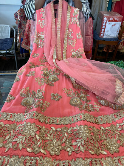 Beautiful designer straight Churidar suit