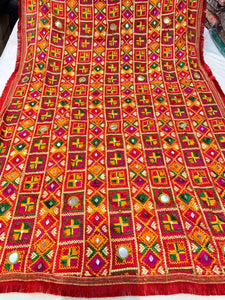 Beautiful designer fully embroidery phulkari