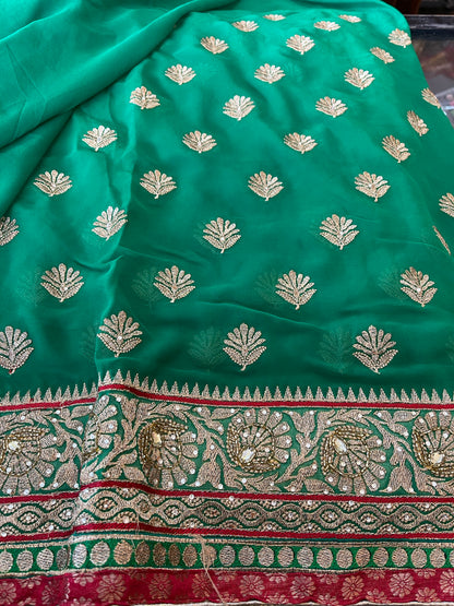 Beautiful designer heavily embroidery saree