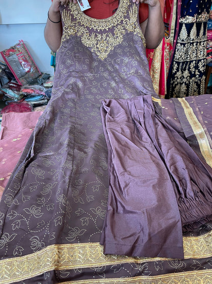 Beautiful designer straight Churidar suit