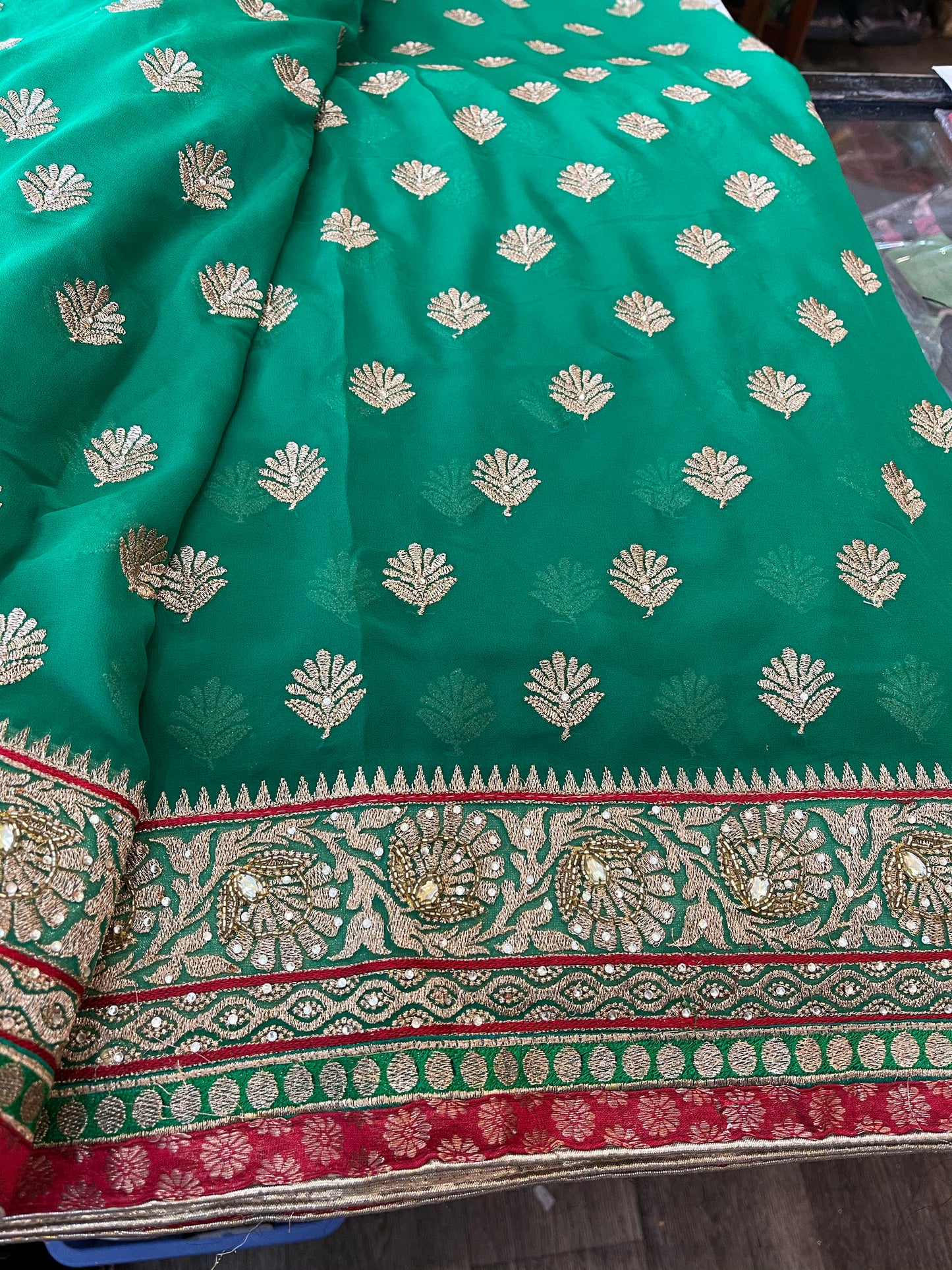 Beautiful designer heavily embroidery saree