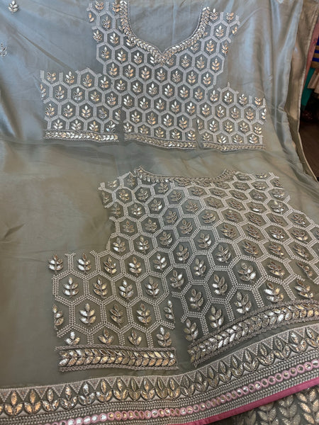 Beautiful designer lucknowi embroidery semi stitch lengha choli