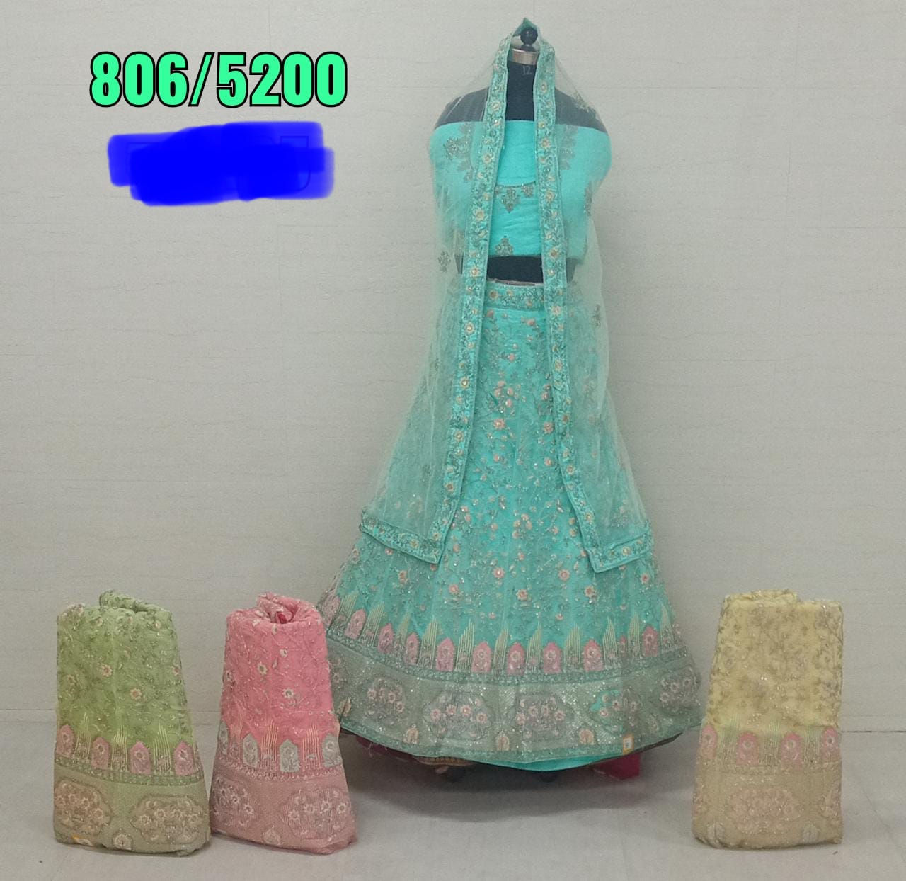 Beautiful designer unstiched lengha