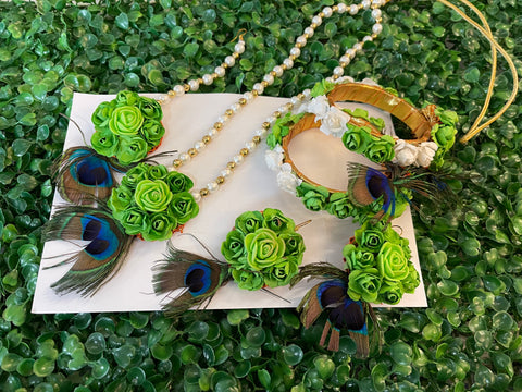 Beautiful designer haldi necklace set