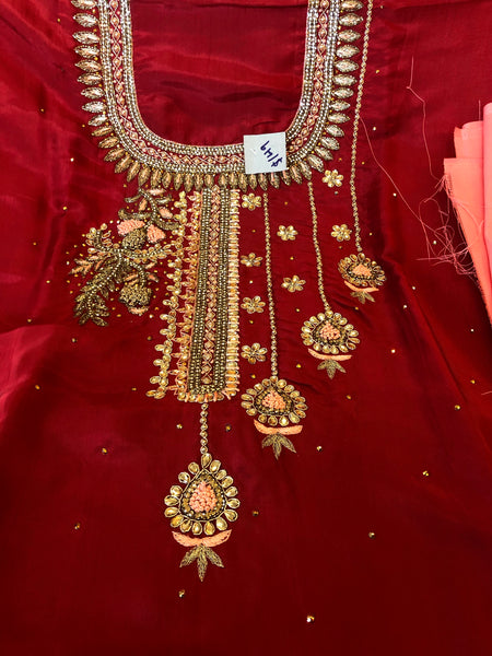 Beautiful designer unstitched punjabi patiala suit