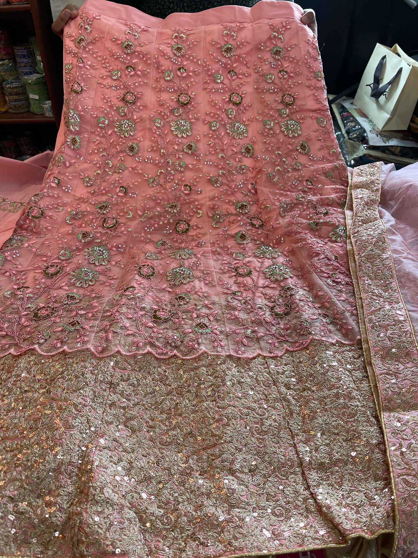 Beautiful designer fully embroidery lengha choli