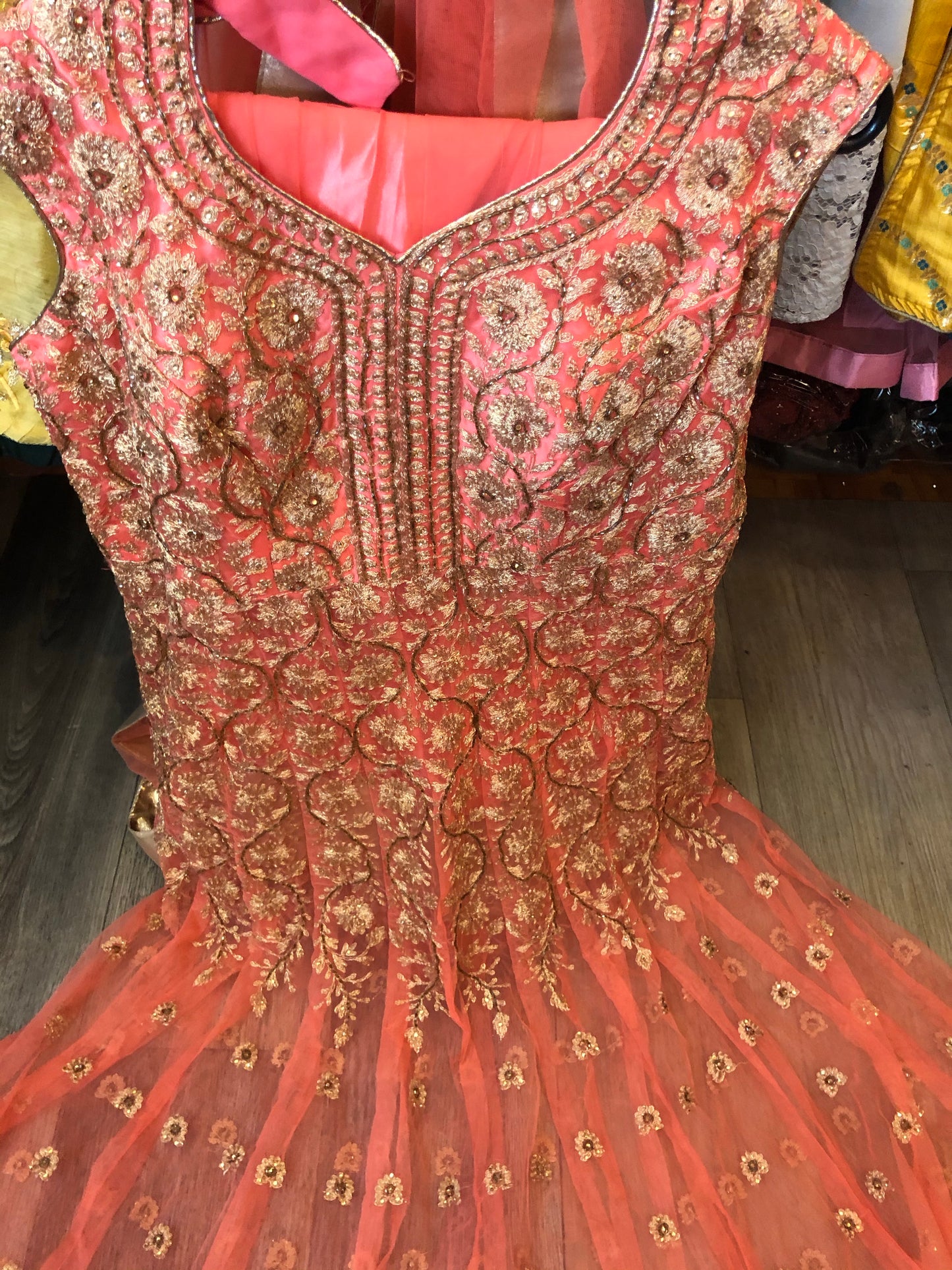 Beautiful designer long top lengha choli