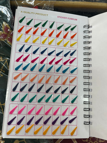 Multicolor velvet bindi book