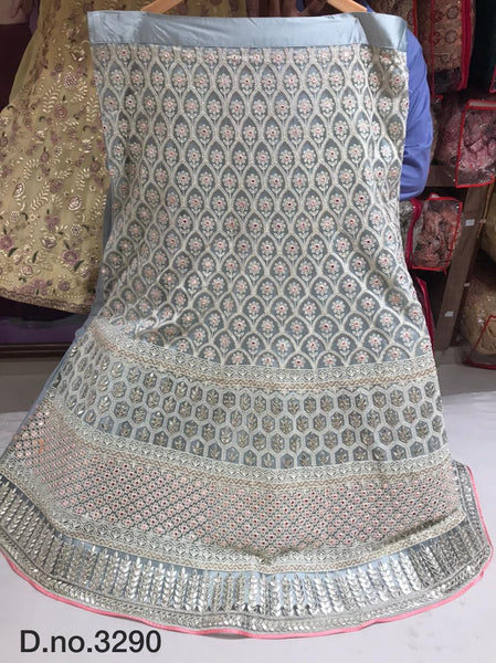 Beautiful designer lucknowi embroidery semi stitch lengha choli