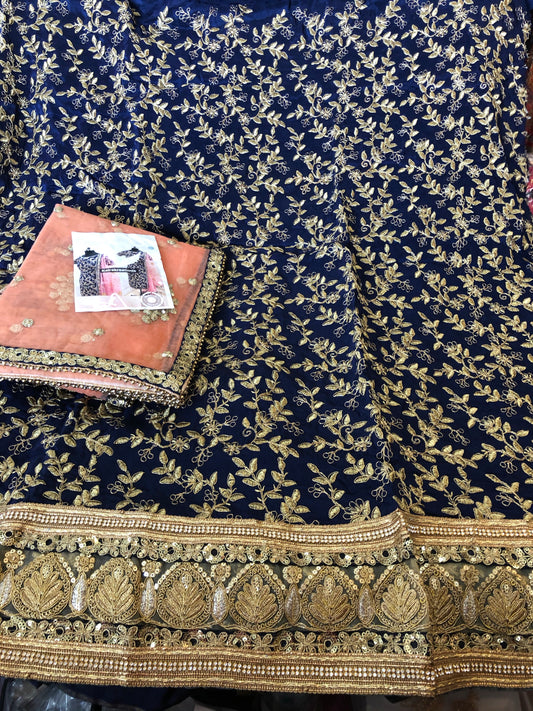 Beautiful designer unstitched punjabi patiala suit