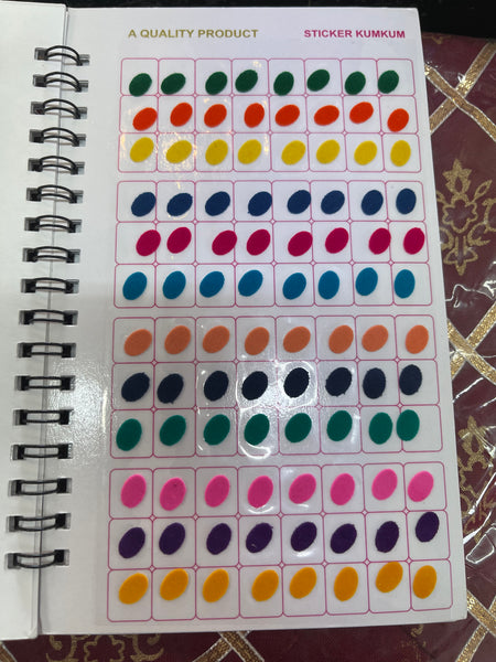Multicolor velvet bindi book