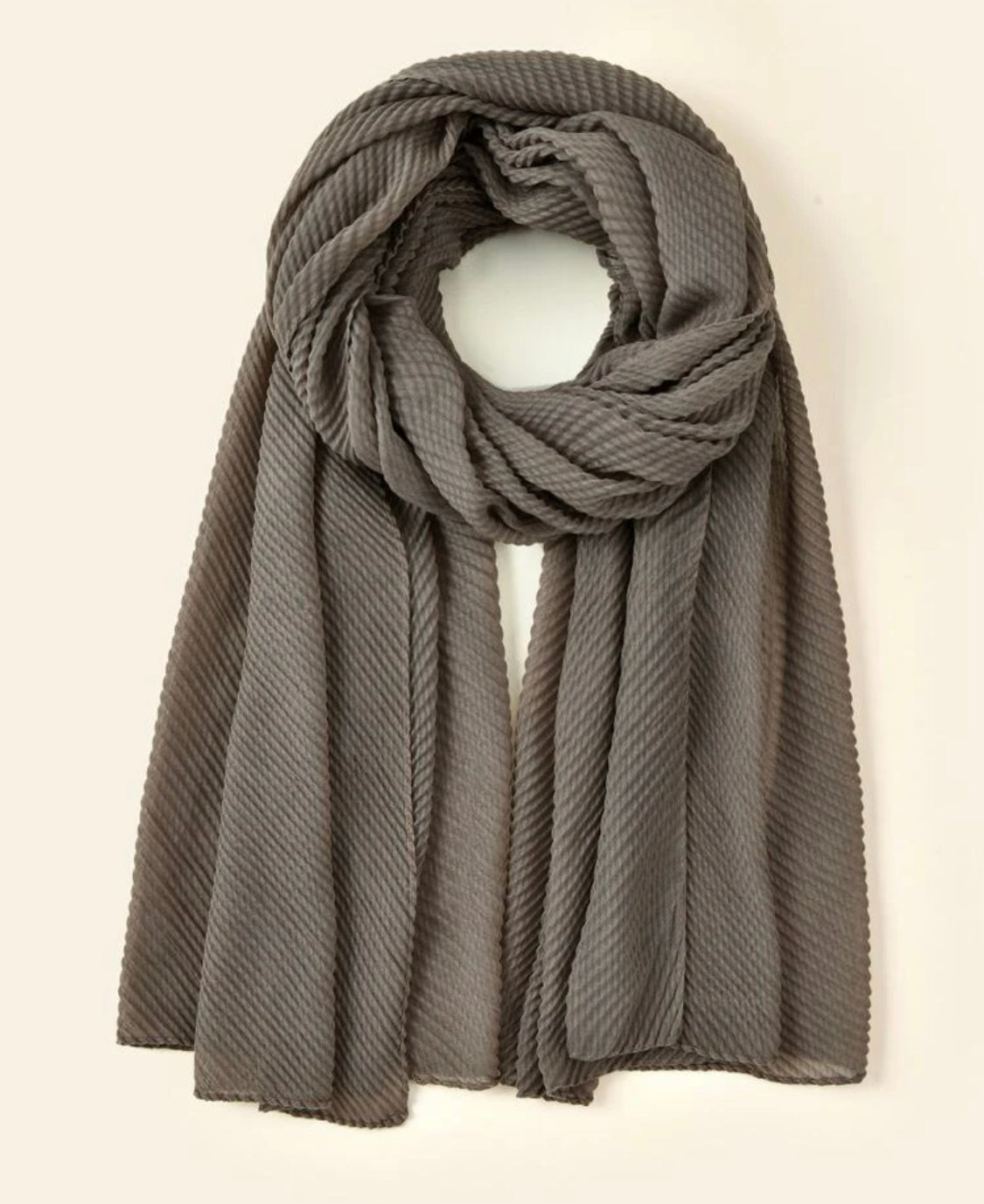 Beautiful designer pleated cotton scarf