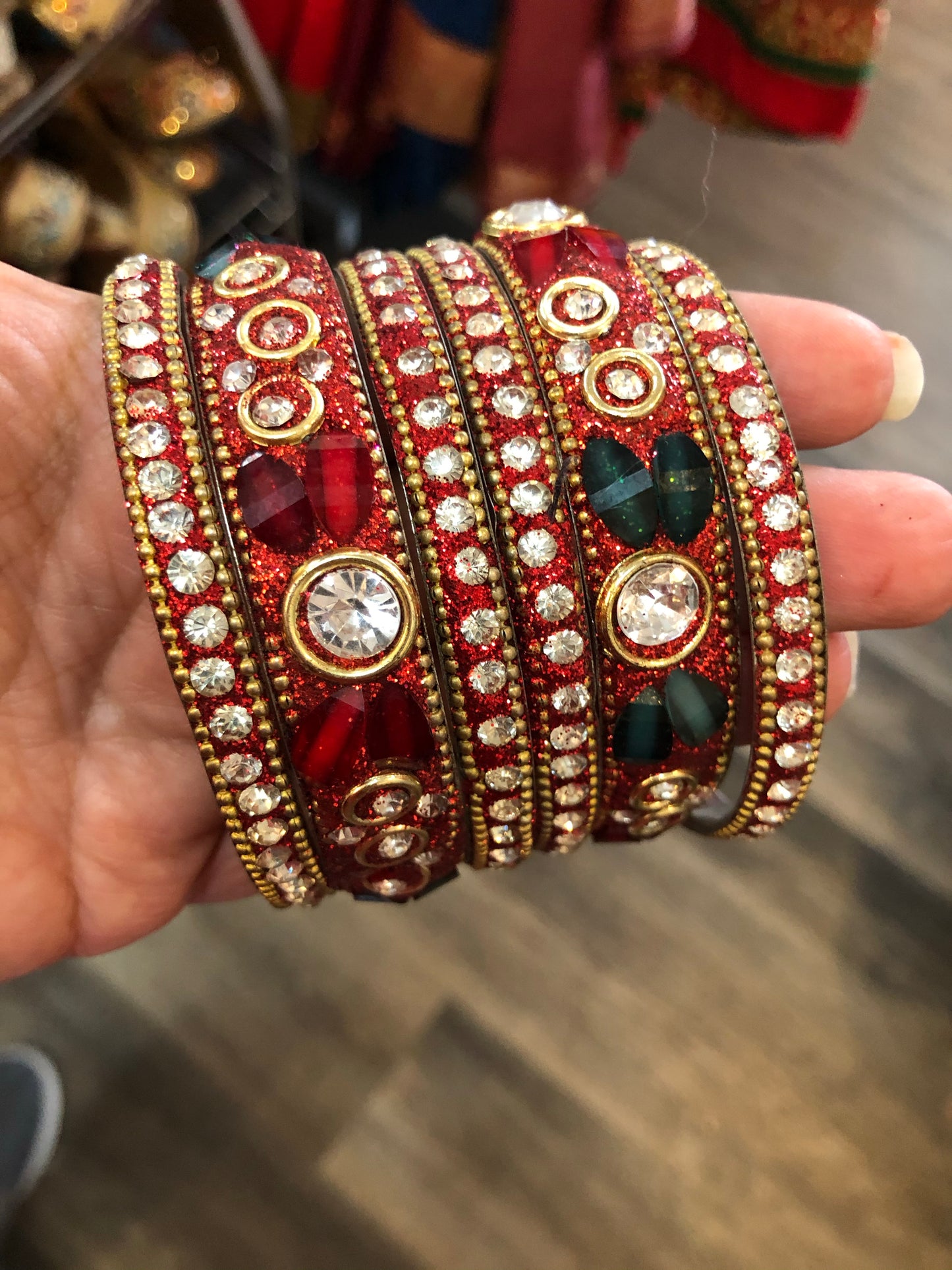 Beautiful designer stone bangle set
